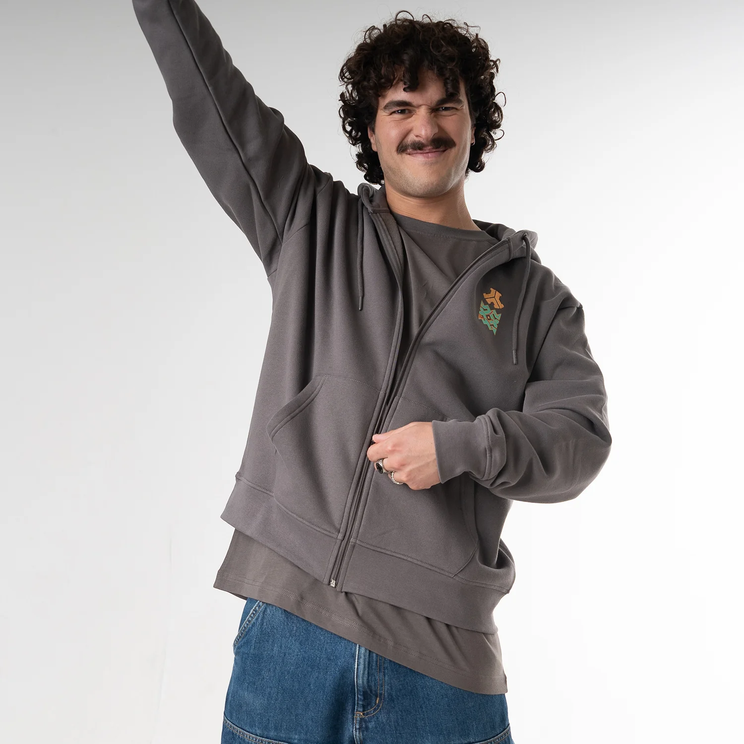 Defqon.1 Kick Off Mole grey Hooded zip - Image 2